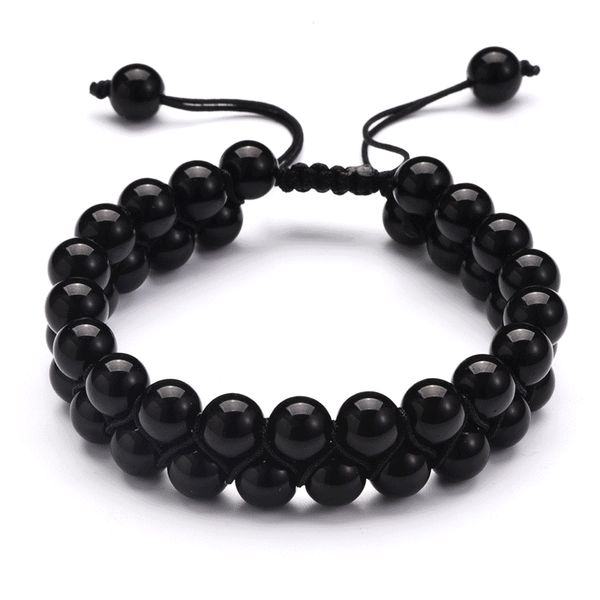 

8 styles natural volcanic rocks stone turquoise braclets 7 chakra double layers adjustable beaded braclets weaving yoga accessories m201r
