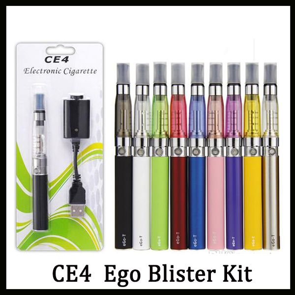 

Эго стартовый комплект распылитель CE4 Электронная сигарета электронная сигарета комплект 650 мАч 900 мАч 1100 мАч EGO-T аккумулятор блистерная коробка Clearomizer E-Cig DHL Доставка