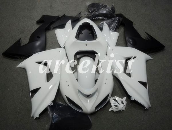 

new abs motorcycle fairings kits fit for kawasaki ninja zx-10r 2006 2007 06 07 body set custom white gloss