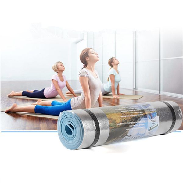 

yoga mat sports aluminum film moisture-proof yoga mat workout exercise gym fitness pilates pad shaping tool colchoneta ejercicio