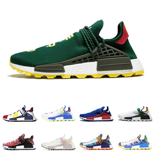 

hu pharrell williams human race men women running shoes nerd black blue green cream solar pack mens trainer sports sneakers