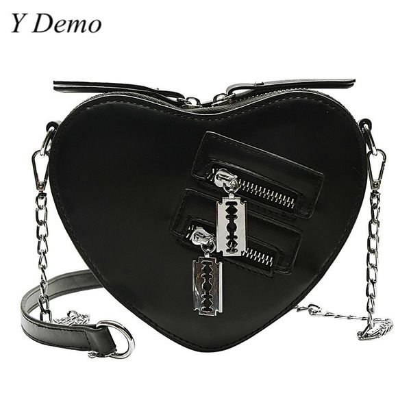 

punk streetwear women blade chain one shoulder bag female harajuku casual bag