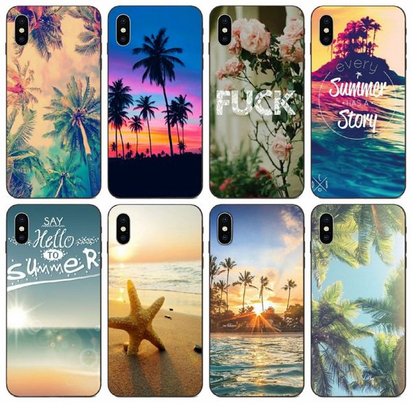 

[tongtrade] summer beach landscape asteroidea starfish sunshine case for iphone 8p 7p 6p 5p plus x xs 11 pro max galaxy a50s huawei v20 case