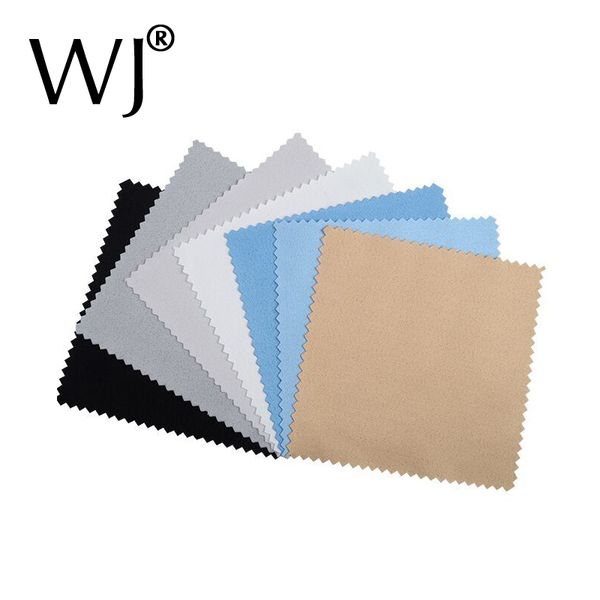 

100pcs buckskin silver jewelry cleaning polishing cloth sterling gold cleaner 8x8cm double sides tool black white blue