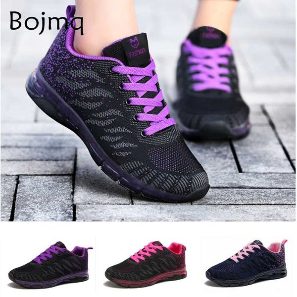 

tenis feminino tenis mujer 2020 hollow air cushion women tennis shoes purple zapatos mesh lace-up sneakers soft gym jogging shoe