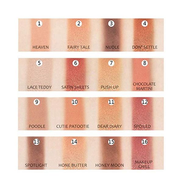 

d16 colors shimmer eye shadow powder set professional pearl matte cosmetic shimmer eye shadow palette