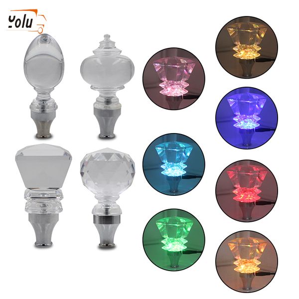 

yolu acrylic diamond shape touch activated multi-color led light illuminated gear stick shift shifter knob