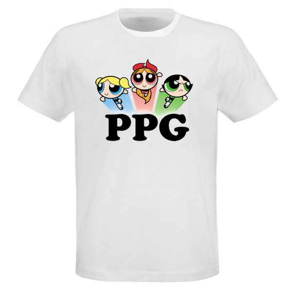 

power puff girls tv cartoon t shirt cartoon t shirt men new fashion tshirt loose size ajax 2019 funny shirts, White;black