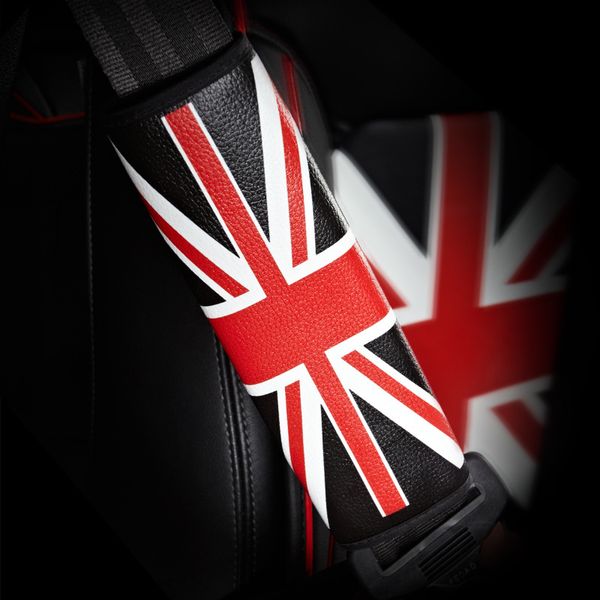 

mix] 30pcs 22*7.5cm british style flag car seat belt cover shoulder pad artificial leather auto interior decoration accessories