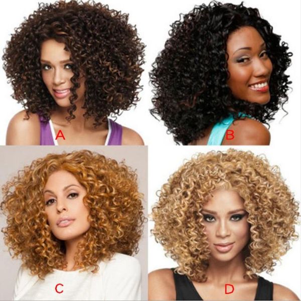 New Ladies Fashion Small Curly Hair Wig Fluffy Short Hair Wig