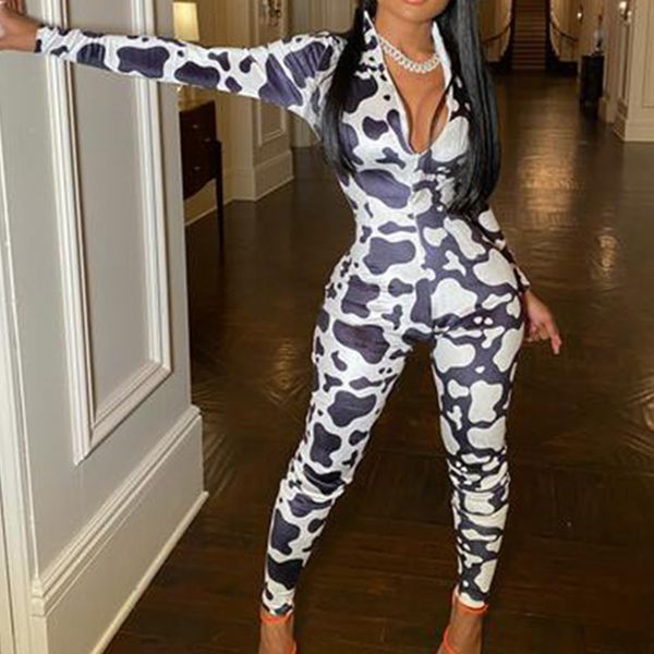 

fashion hit color printed skinny rompers women jumpsuits casual one piece overalls streetwear, Black;white