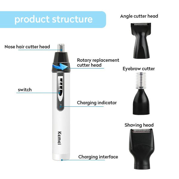 

kemei km-6650 4 in 1 nose ear trimmer recensioni di rifinitore per peli del naso for man and woman for nose hair trimer eivul
