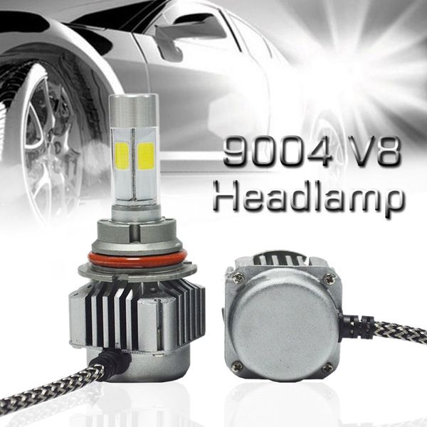 

2-120w 9004 led headlight cob kit hi/lo beam bulb 6000k white high power 12000lm