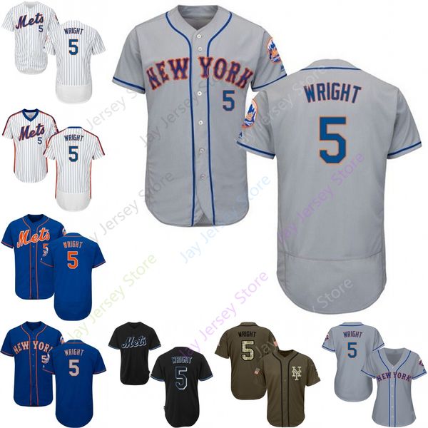 

Custom New York 5 David Wright Jersey Mets Jerseys Cool Base Flexbase White Black Red Grey Home Away Men Women Youth All Stitched