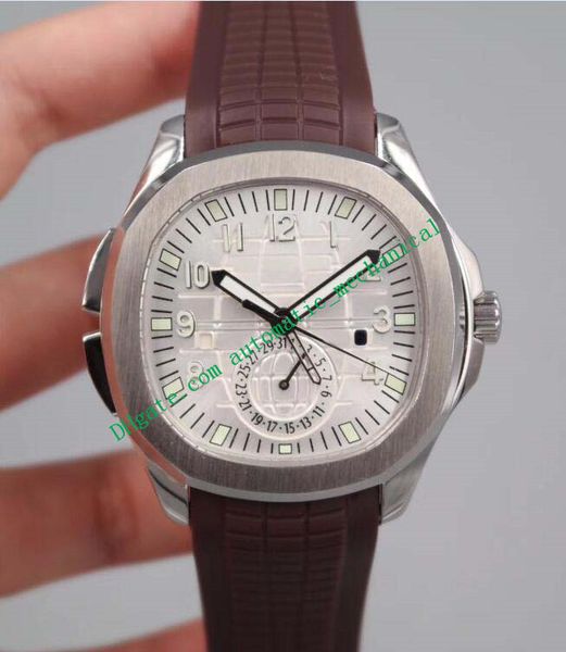 Бесплатная доставка 11 стиль роскошные наручные часы 5164A-001 Время в пути двойной часовой пояс 40,8 мм пятно панель