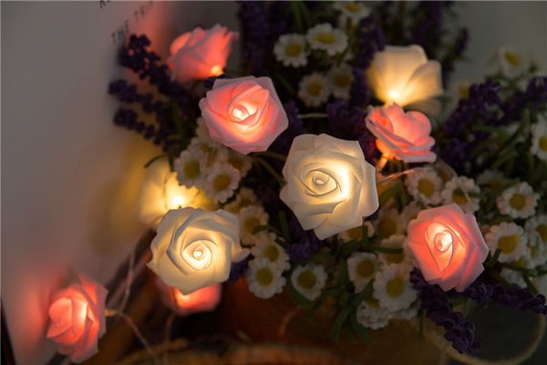 Led Light Up Rose Flower Fairy String Lights Rose Flowers Glowing