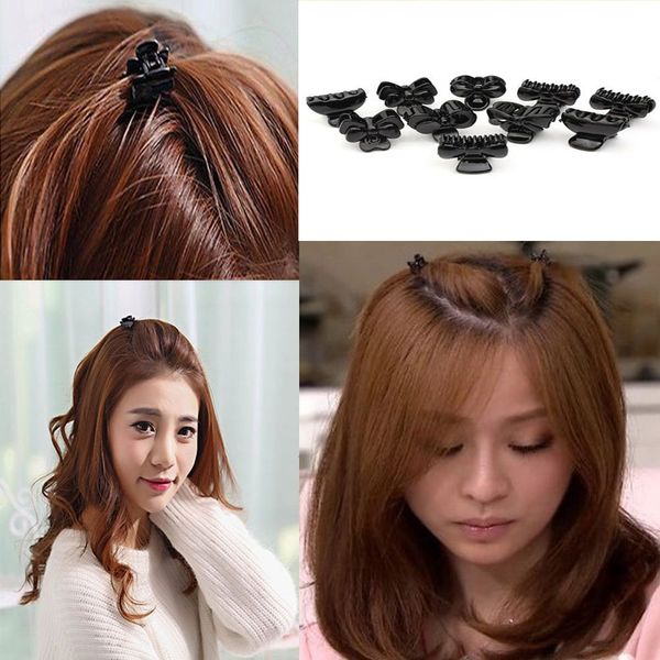 

10 mixed small plastic black hair clips hairpin clamps hair styling sale