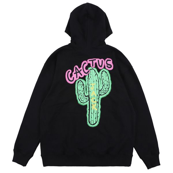 

19fw travis scott cactus jack airbrushed hoodie women men sweatshirts mens astroworld pullover, Black
