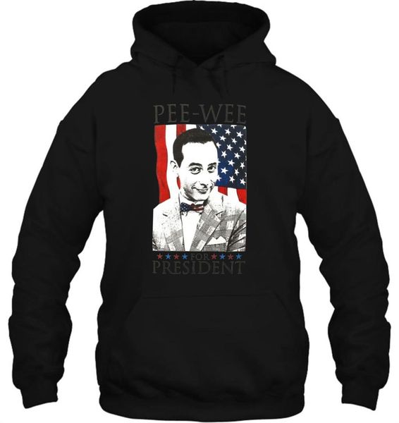 

men hoodie pee wee herman for president slim fit women streetwear, Black