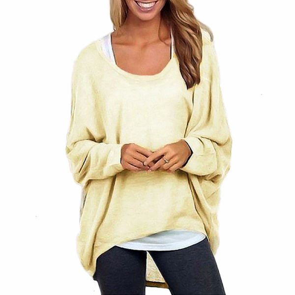 

женская одежда t shirt женщины 2019 осень 3xl 5xl женщины batwing с длинным рукавом футболки нерегулярные хем повседневная женщины топы туни, White