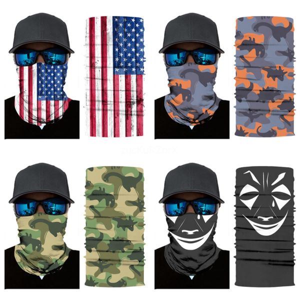 

2020 3d magic multifunctional tubular seamless bandanas head skull scarf cycling face mask neck gaiter hiking c #113#665, Blue;black