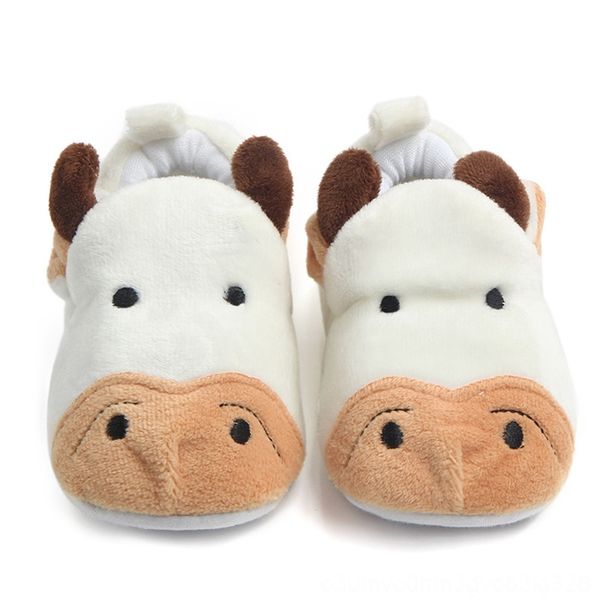 

baby girl shoes for boy crib shoes cartoon nonslip sole newborn plush footwear infant flats toddler slippers winter shoe, Black;grey