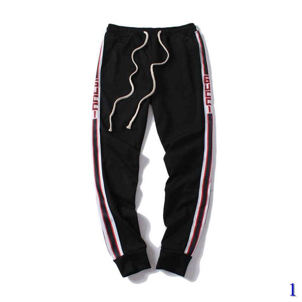 

designer men pants track brand casual men women fashion sports jogger pants embroidery size mens brand sports track pants1, Black