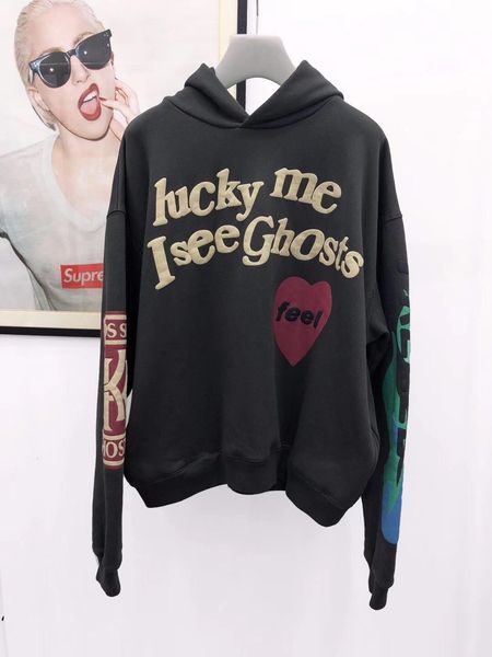 

cpfm kanye west kids see ghosts hoodie jesus is king ye must be born again sweatshirt pullover sweater couple ship, Black