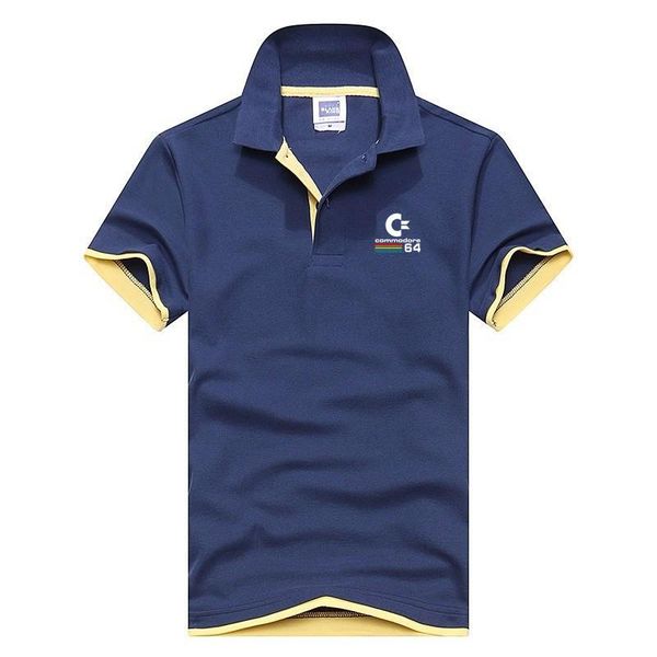 

2020 new -64 logo solid polo men summer knit cotton stand collar camisa polo masculina quick dry slim fit ralp polos shirt, White;black