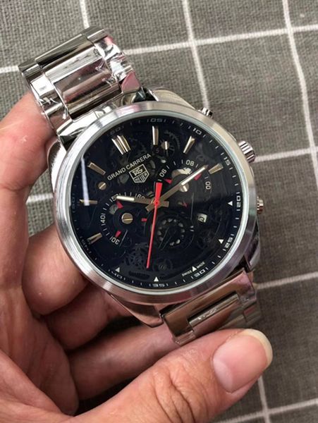 

Большой циферблат TAG хронограф высокого качества Полной нержавеющая сталь Марка