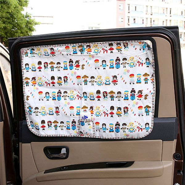 

kongyide car sunshade 2pcs cartoon car side window curtain mesh uv protection kids baby children sun shade dropship ap18