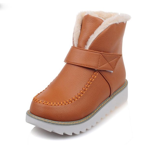 

new arrivals large size 44 snow boots women shoes leisure winter plush russia cute ankle boots shoes woman, Black