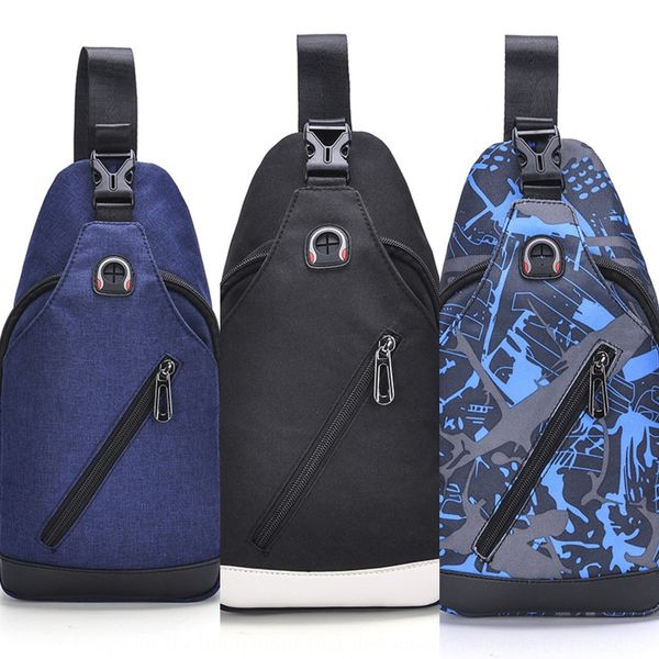 

chest crooked men's fashion leisure shoulder bag 2020 men's shoulder bag sports, White