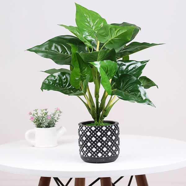 

1 pc simulation green radish plant artificial tree bonsai fake plant turtle leaf deskhome decor fake small tree pot plants