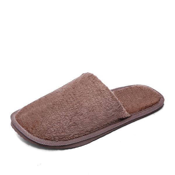 

men shoes women's shoes couple models home plush soft slippers indoors anti-slip winter warm floor bedroom, Black