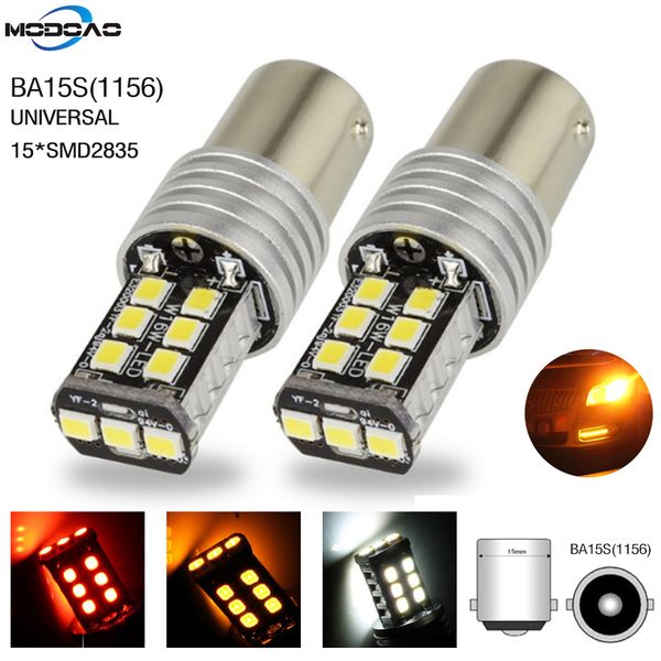 

2pcs led ba15s/1156 car tail bulb brake lights 12v auto reverse lamp daytime running signal light