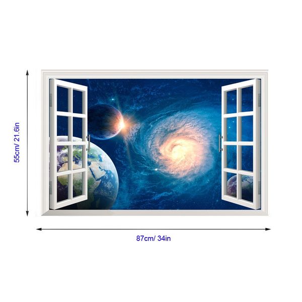 

home decoration uniquen 3d universe nebula wall stickers