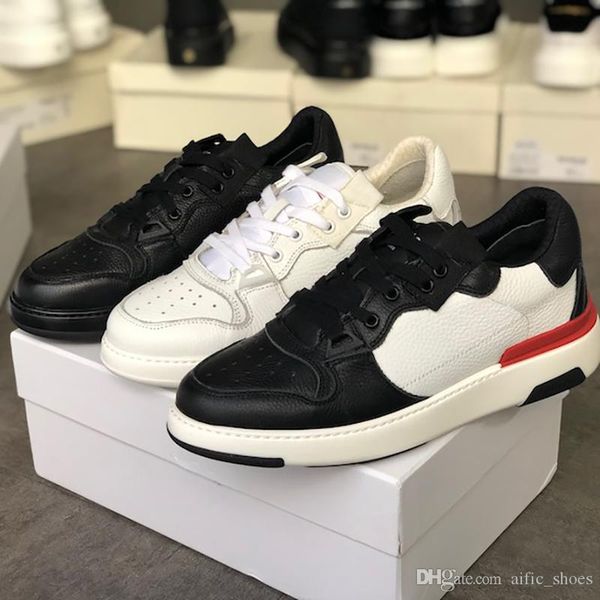 

men shoes luxury real leather platform sneaker wing lace-up casual trainers fashion gentle dress shoes party wedding with box, Black