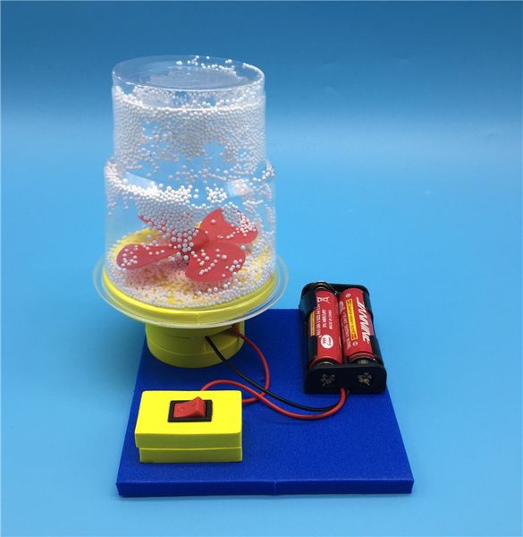 Wissenschaftstechnologie, elektrostatischer elektrischer Schnee, Grundschüler, kreative manuelle Materialien, Experimentieren, Puzzle, Zusammenbauen von Spielzeug