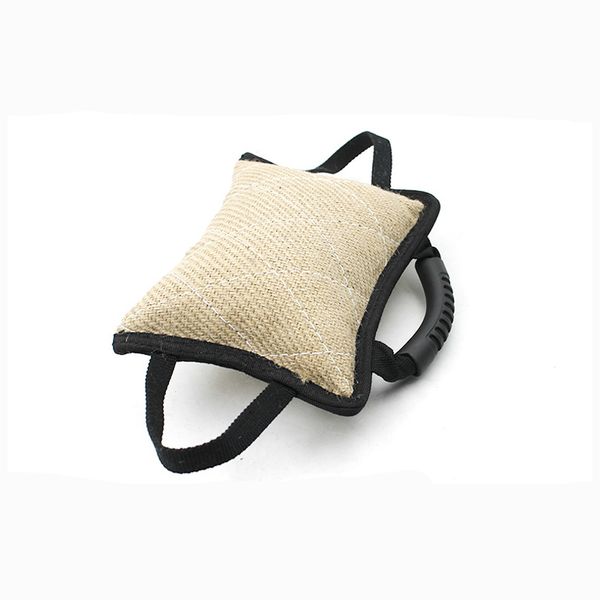 

dog bite tug toys jute bite tug pillow for training dogs 10* 7inch for young dogs