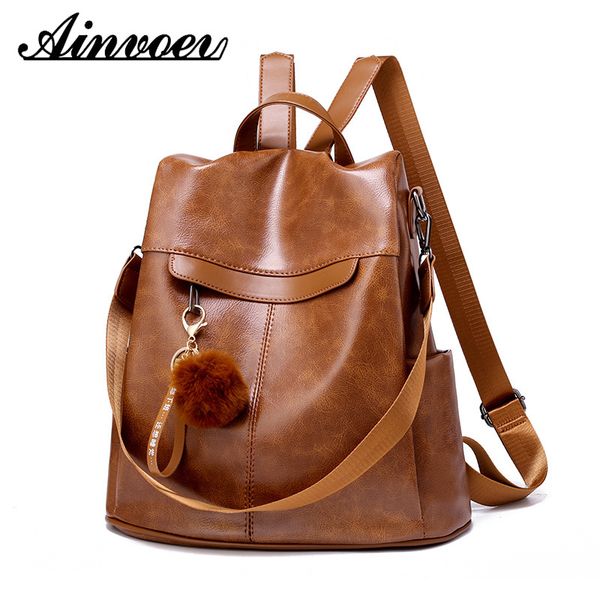 

ainvoev mochila feminina vintage bagpack women anti theft backpack school leather bags for women's back pack backpack