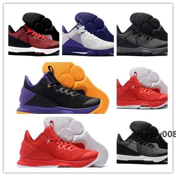 

2020 new james witness iv 4 lakers black purple yellow basketball shoes for mens net surface sale sports sneakers trainers size 40-46