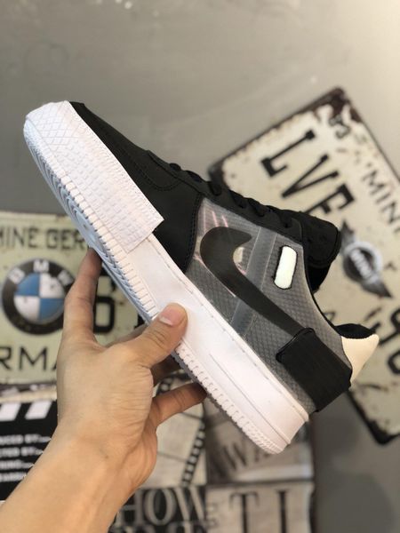 

air force 1 af1 men's skateboard shoes outdoor fashion classic sports sneakers breathable new casual thick bottom running shoes 45555, Black