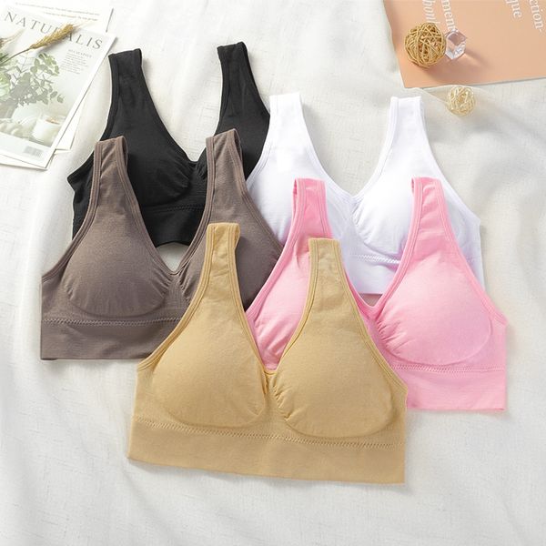 

gym clothing yoga comfortable breathable sports bra women wireadjustable fitness sport brassiere push up seamless running, White;black