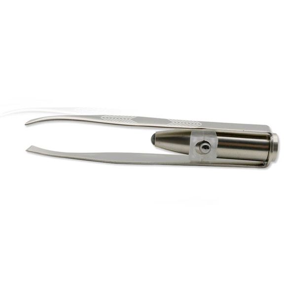 

stainless steel eyebrow tweezers with led light hair removal make up tool cnt 66