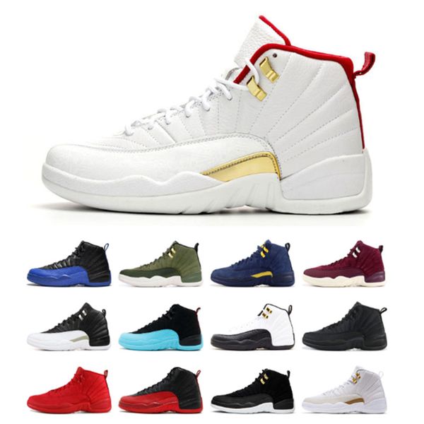 

jumpman stock x 12s game royal flu game men jordan 12 basketball shoes playoff triple black white gym red mens sports sneakers