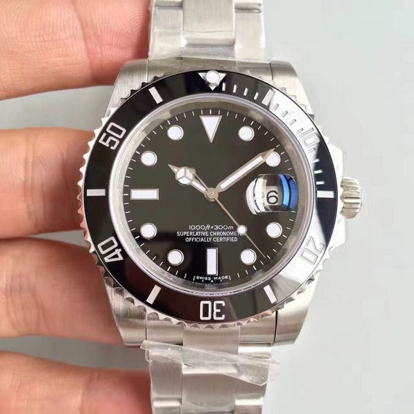 

luxury mens watches man luxury sapphire men watch automatic mechanical watch 40mm 116610 waterproof 30m sapphire wristwatch, Slivery;brown