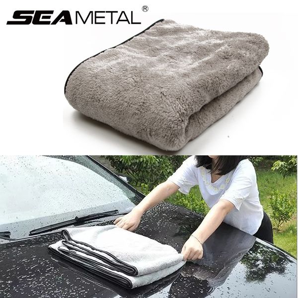 

car wash towel microfiber cloth door window 100x40cm thick cleaning strong water absorption for car home automobile accessories