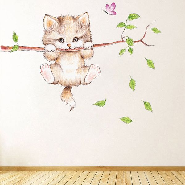 

cartoon animal branch pvc wall sticker