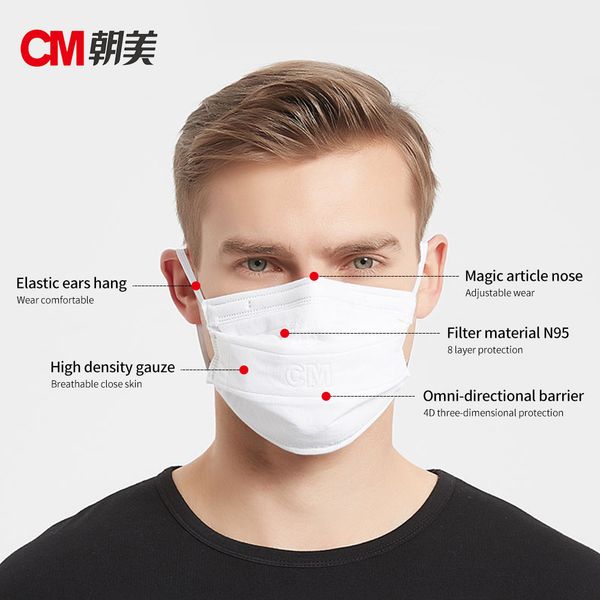 

50pcs 8 layers bacteria proof anti infection particulate breathable face masks 95% filtration features as ffp2 n95